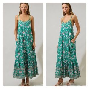 Tali Floral Valle Tie Back Maxi Dress by sugarlips